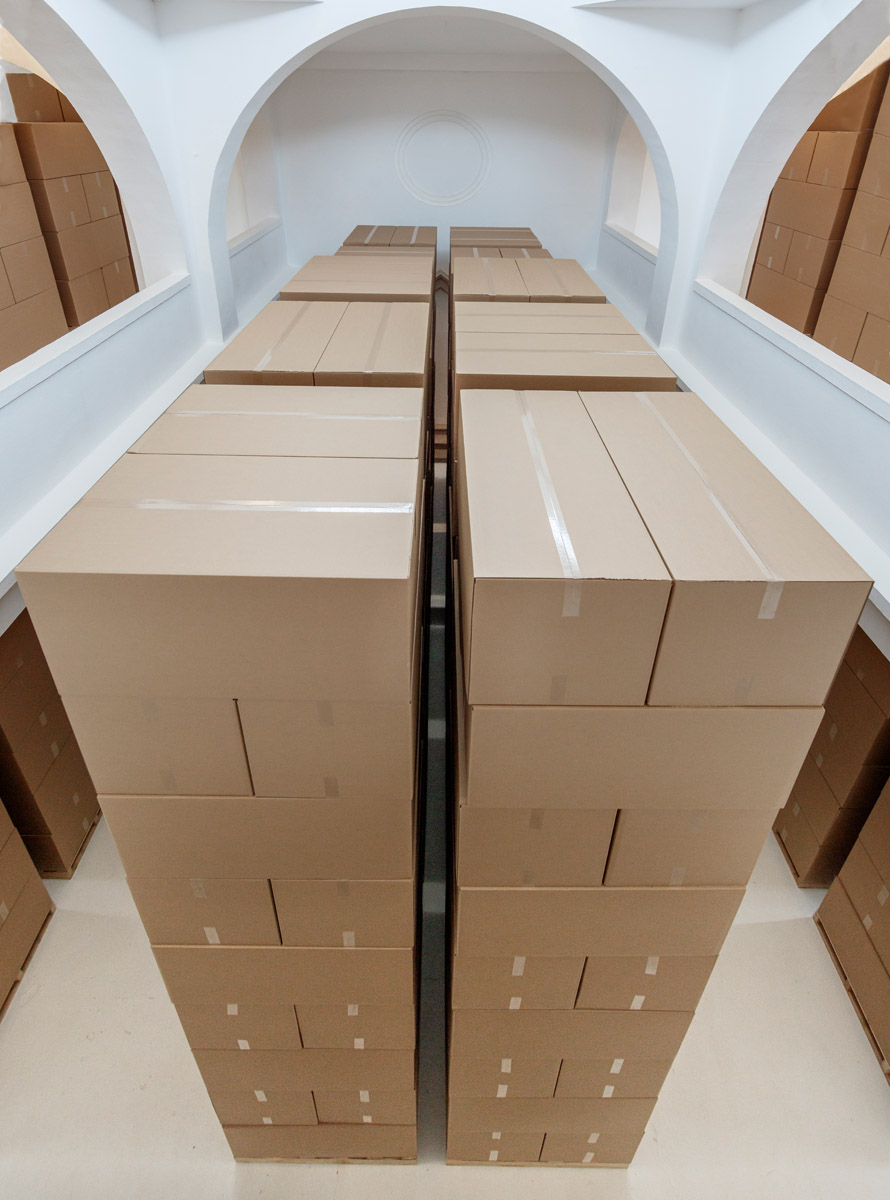 wooden ramp with door